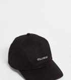Collusion Unisex Cap With Embroidered Logo In Black