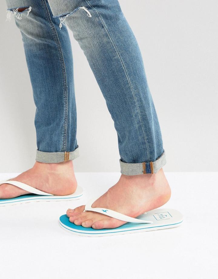 Hollister Flip Flops - White