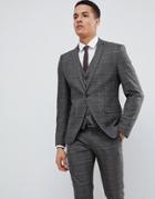 Selected Homme Skinny Suit Jacket In Check