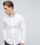 Only & Sons Skinny Smart Shirt With Collar Detail - White