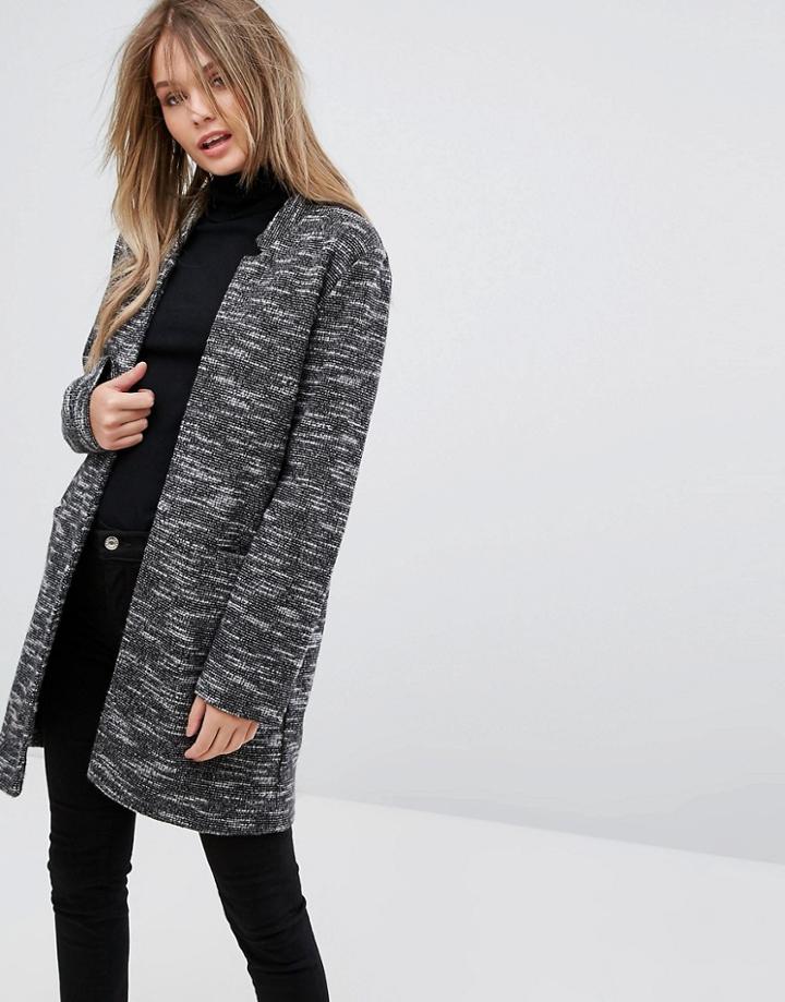 New Look Brushed Coat - Gray
