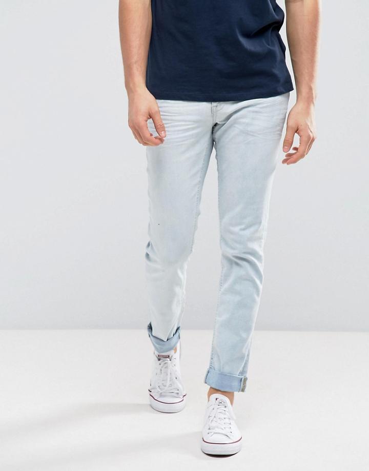 Blend Skinny Jeans Denim White Wash - Blue