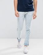Blend Skinny Jeans Denim White Wash - Blue