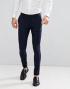 Asos Design Super Skinny Fit Suit Pants In Navy - Navy
