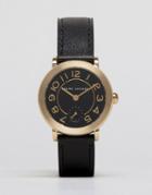 Marc Jacobs Black Leather Riley Watch Mj1471 - Black