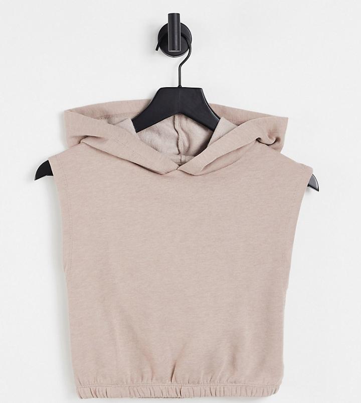 Miss Selfridge Petite Boxy Hoodie In Neutral