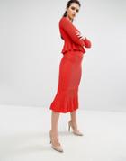 Kendall + Kylie Mermaid Skirt - Red