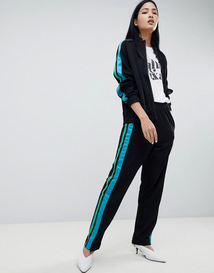 Gestuz Tracie Sports Stripe Pants - Black