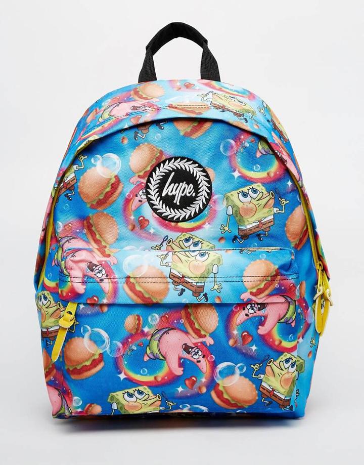 Hype X Spongebob Backpack With Burger And Patrick Print - Multi