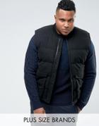 Bellfield Plus Padded Vest With Patch Pockets - Black