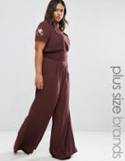 Alice & You Embroidered Jumpsuit - Brown