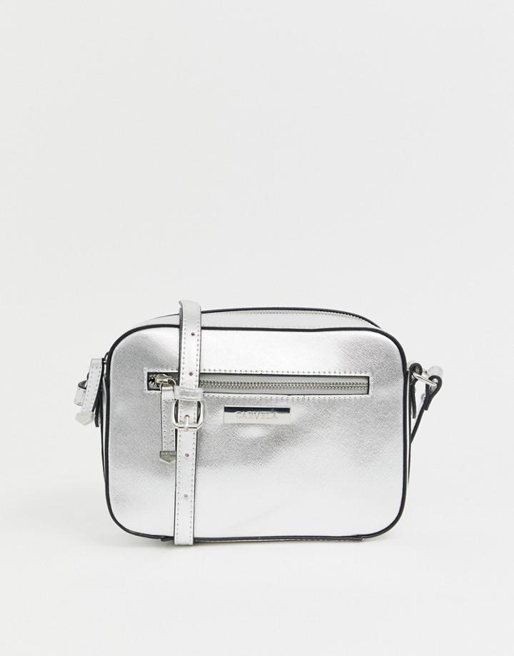 Carvela Metallic Cross Body Bag - Silver