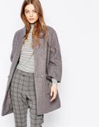 Ganni Coat With Oversize Pockets - Pewter