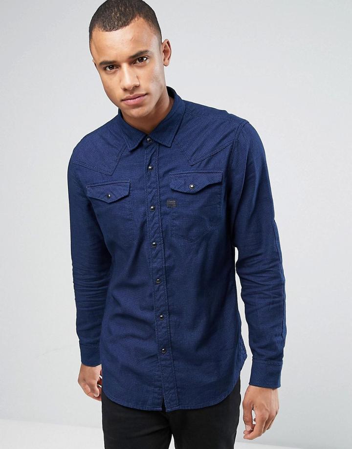 G-star Tacoma Shirt Long Sleeve - Navy