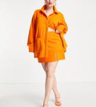 Extro & Vert Plus A Line Mini Skirt In Tangerine-orange