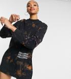 Collusion Tie Dye Long Sleeve T-shirt Dress-multi