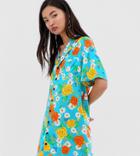 Collusion Floral Print Revere Shirt Dress - Multi