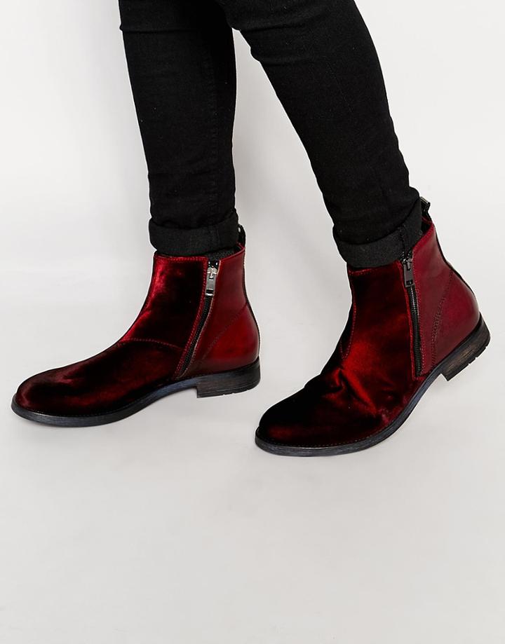 Diesel Anklyx Zip Boots - Red