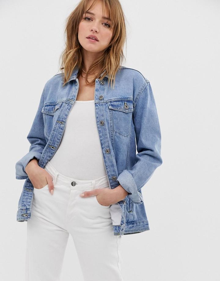 Only Oversized Denim Jacket - Blue