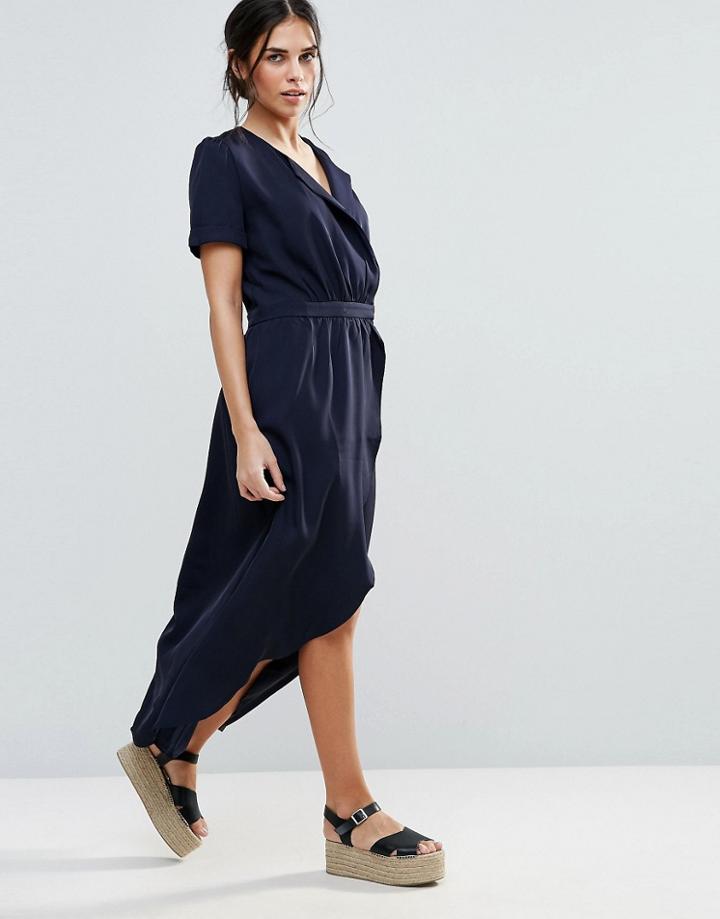 D.ra Iris Wrap Dress - Navy