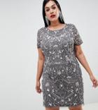 Lovedrobe Lux Embellished Mini Dress - Gray