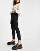 Miss Selfridge High Waist Push Up Skinny Jeans In Black