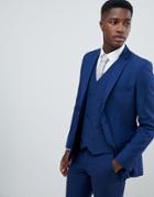 French Connection Slim Fit Wedding Suit Jacket-blue