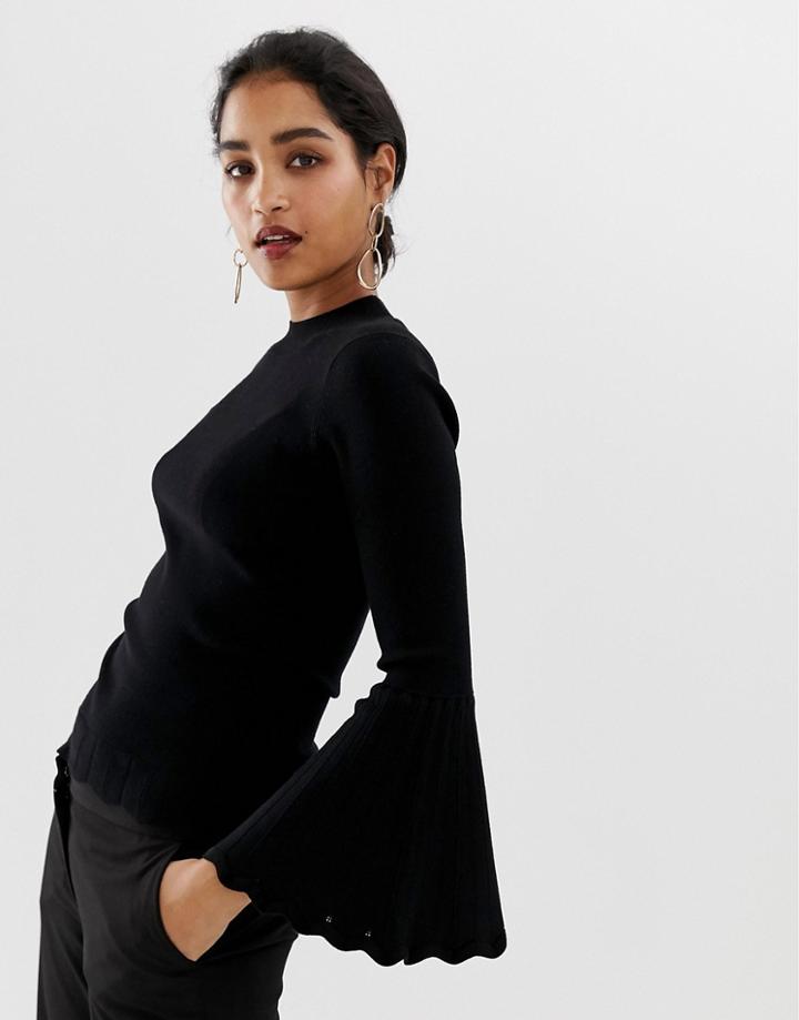 Ted Baker Dramatic Sleeve Detail Sweater - Black