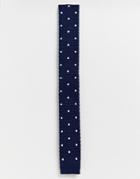 Gianni Feraud Knitted Spot Tie-navy