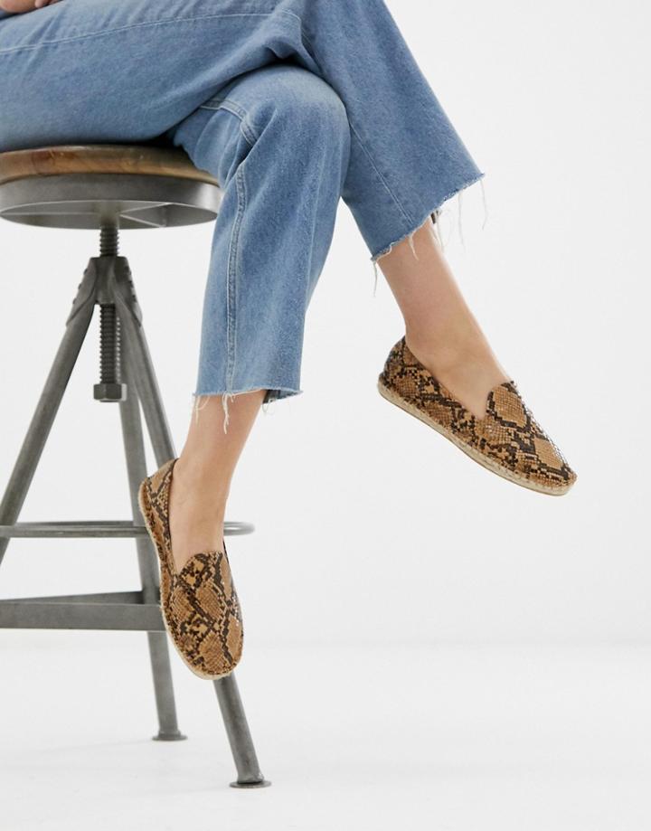 Asos Design Jual Espadrilles In Snake-multi