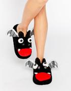 Asos Nightmare Halloween Bat Slippers - Black