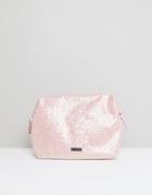 Skinnydip Pink Glitter Toiletry Bag - Pink