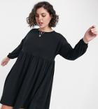 Yours Smock Sweater Dress In Black