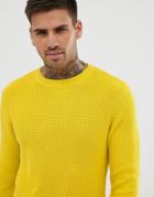 Pull & Bear Ribbed Sweater In Yellow - Yellow