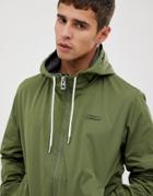 Esprit Hooded Bomber Jacket In Khaki-green