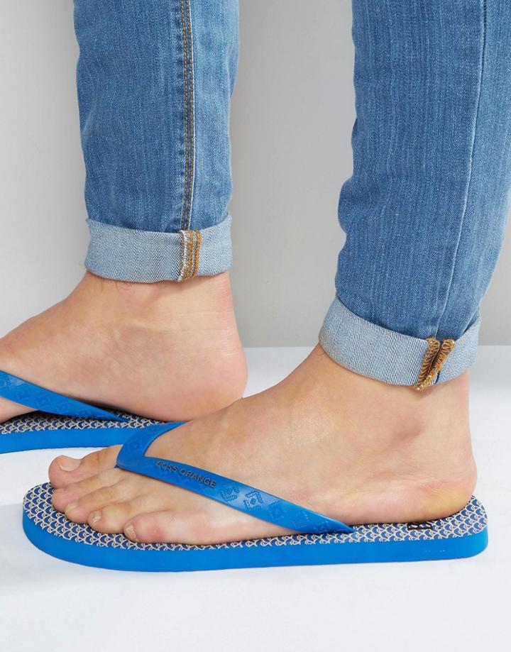 Hugo Boss Loy Flip Flops - Blue