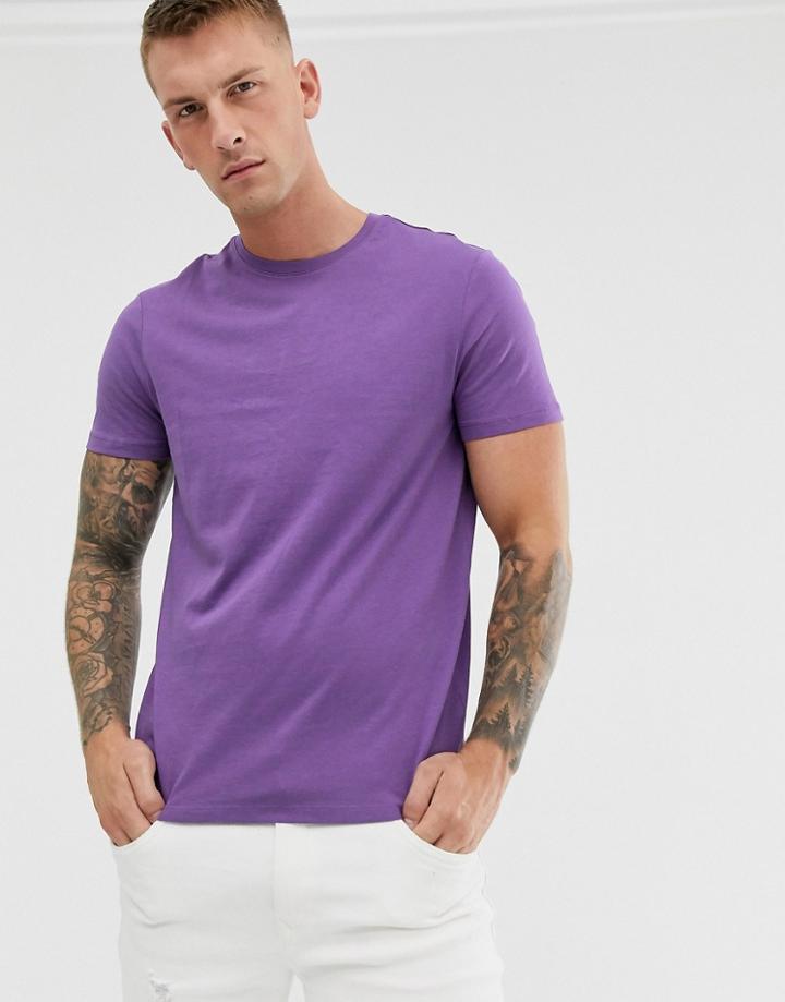 New Look Crew Neck T-shirt In Purple