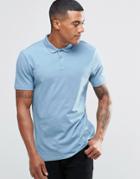 New Look Jersey Polo Shirt In Blue - Blue