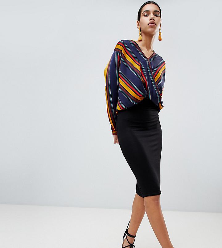 Boohoo Basic Midi Skirt In Black - Black