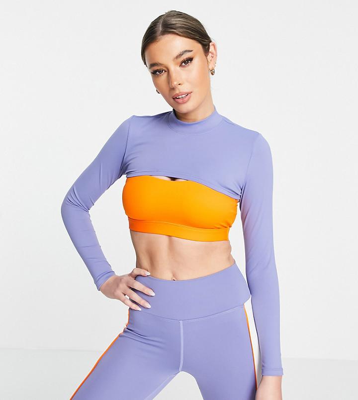 South Beach Polyester Long Sleeve Shrug Top In Blue