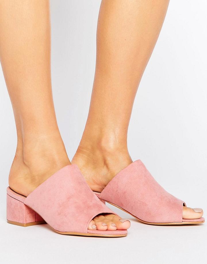 Truffle Collection Kitten Heel Mule - Pink