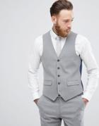 Harry Brown Plain Stretch Skinny Vest - Gray