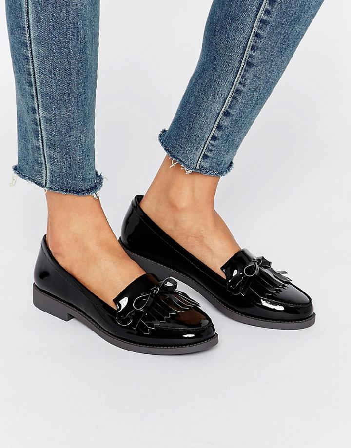 Carvela Metallic Fringe Loafer - Black