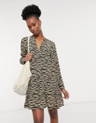 Whistles Dress In Leopard Print-black