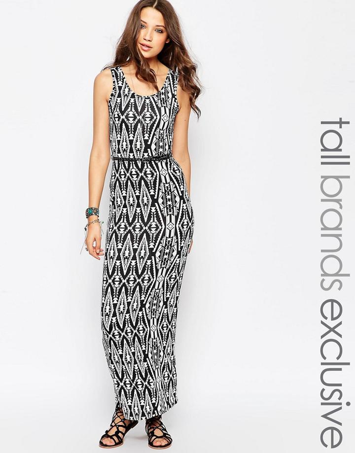 New Look Tall Belted Maxi Dress - Multi