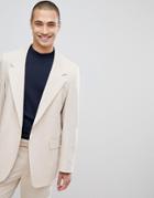 Asos Design Oversized Suit Jacket In Stone