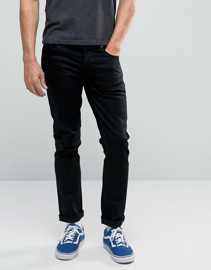 Nudie Grimtim Slim Jeans Dry Cold Black - Black