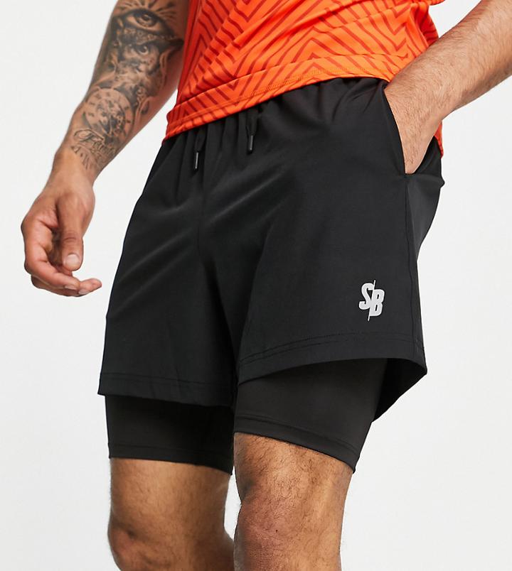 South Beach 2-in-1 Shorts In Black