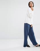 Just Female Cosmo Wide Leg Trousers - Blue