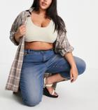 Simply Be Crop Jeans In Blue-blues